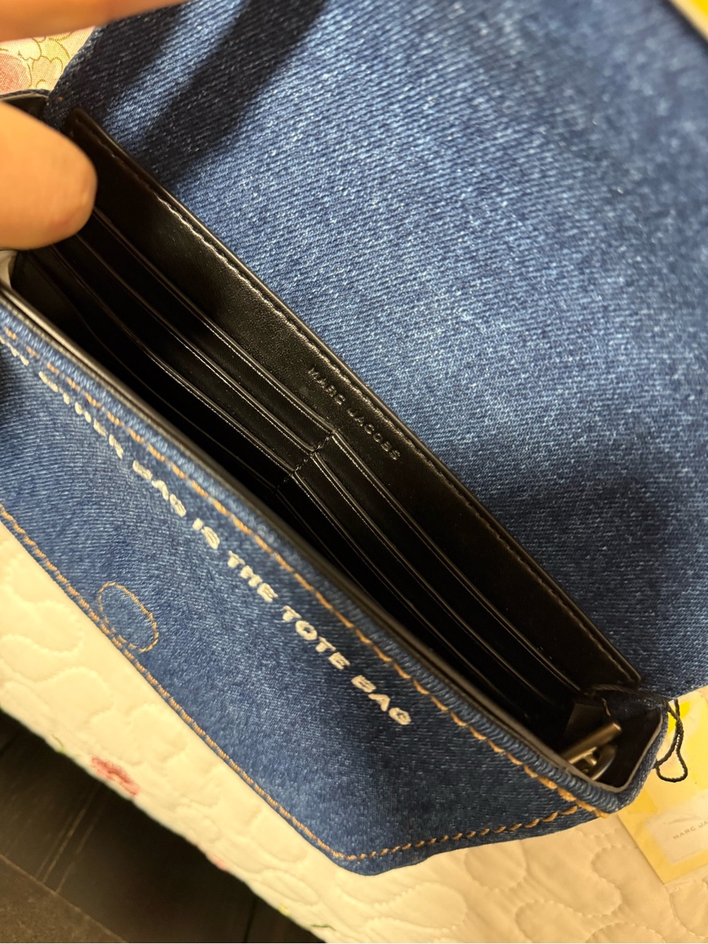 Marc Jacobs Denim Mini Crossbody Bag with White Logo - Picture 3 of 4